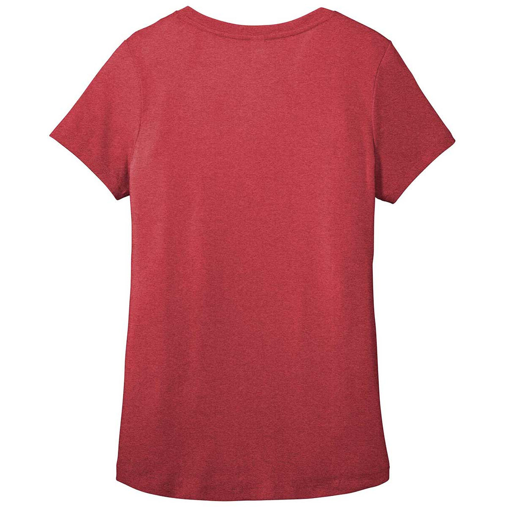 District Women's Heathered Red Flex Scoop Neck Tee