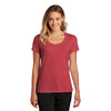 District Women's Heathered Red Flex Scoop Neck Tee