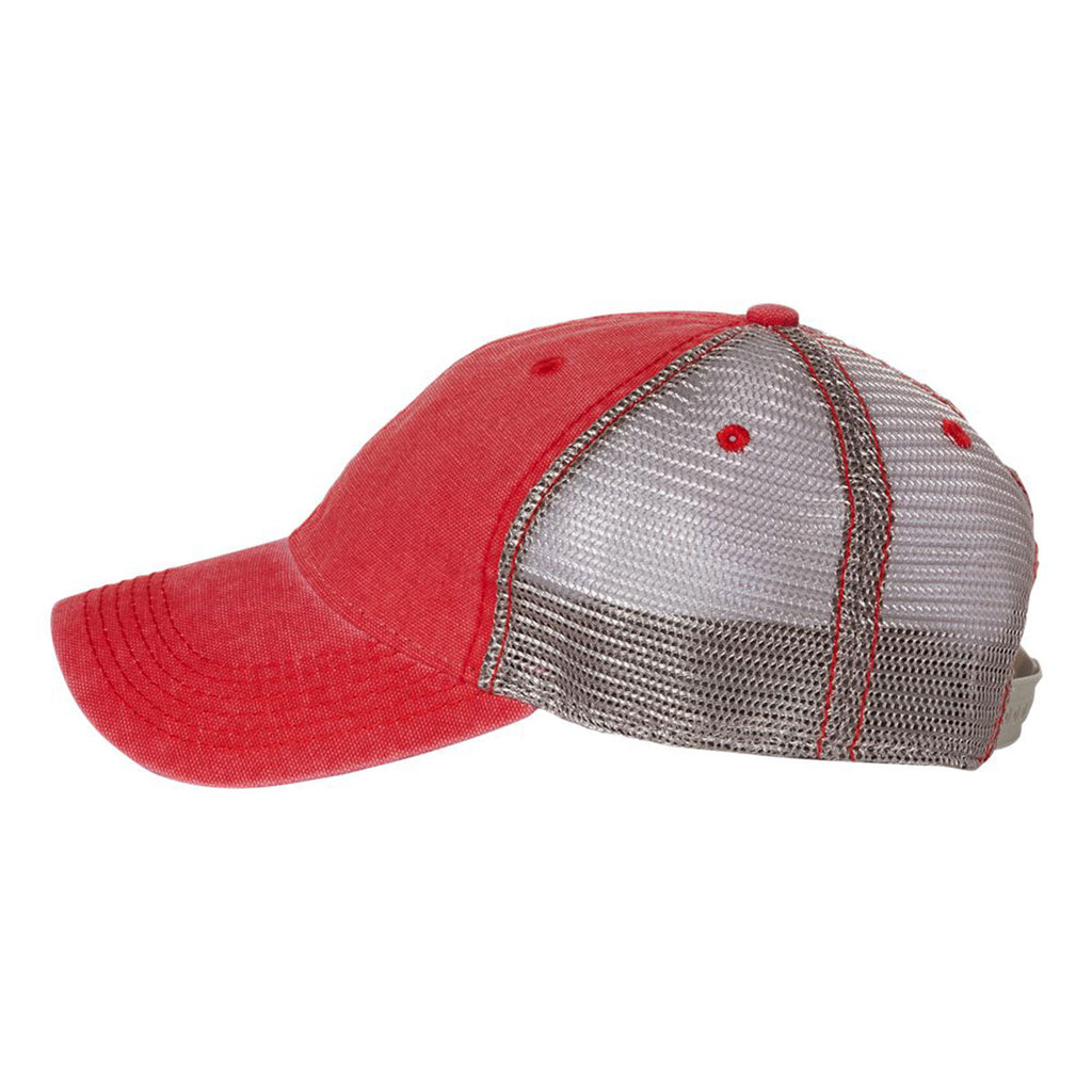 Legacy Scarlet Red/Grey Dashboard Trucker Cap