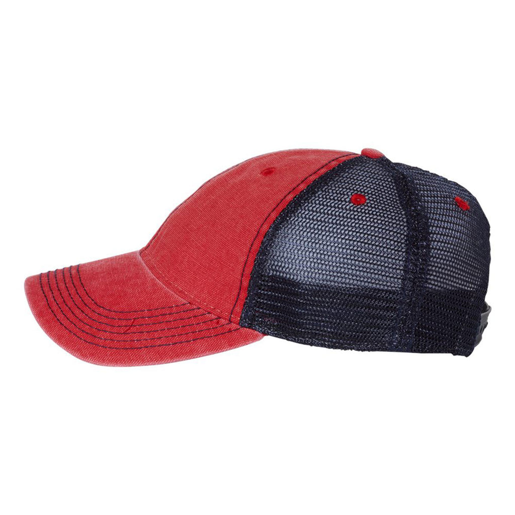 Legacy Scarlet Red/Navy Dashboard Trucker Cap