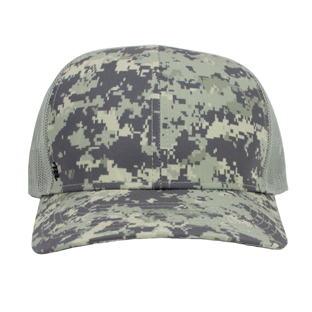 Zusa Digitized Camo Print/Military Green Open Road Trucker Cap