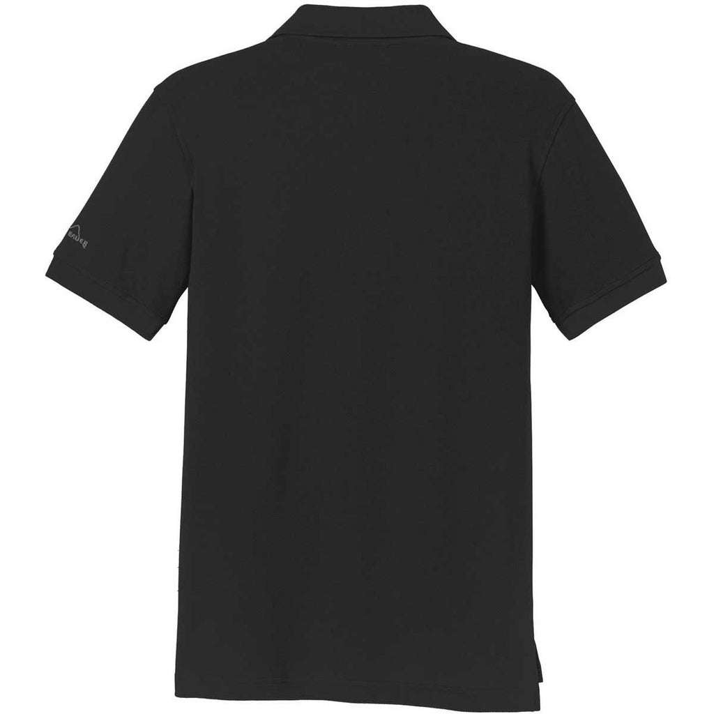 Eddie Bauer Men's Black Cotton Pique Polo