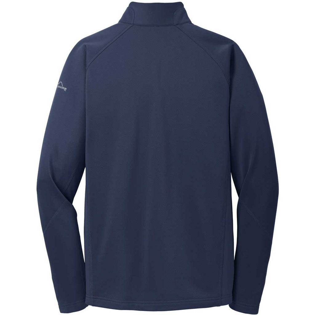 Eddie Bauer Men's River Blue Half Zip Performance Fleece Jacket