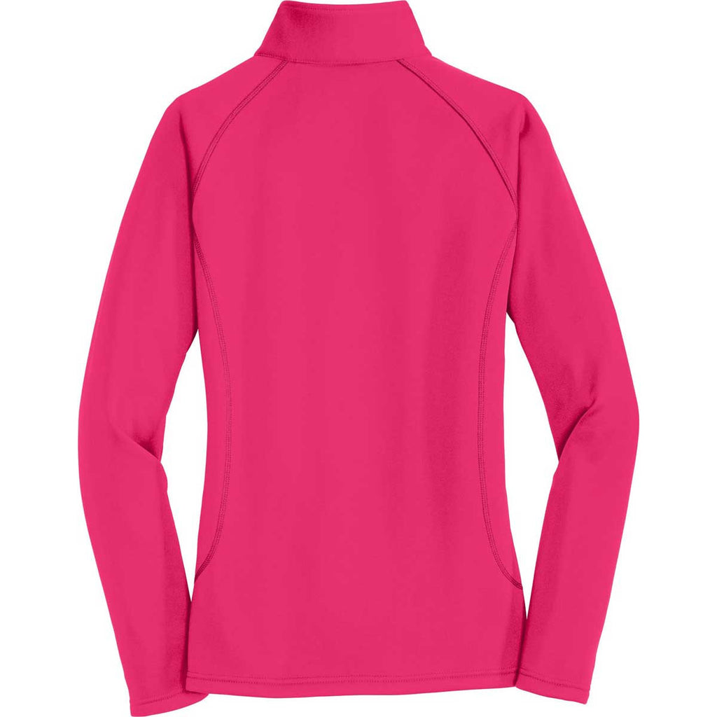 Eddie Bauer Ladies Pink Lotus 1/2-Zip Base Layer Fleece