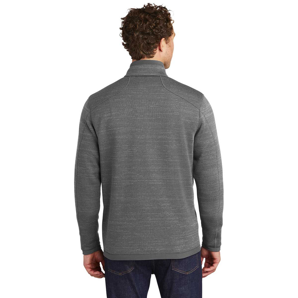 Eddie Bauer Men's Dark Grey Heather Sweater Fleece Quarter Zip