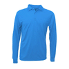 BAW Men's Columbian Blue Eco Cool Tek Long Sleeve Polo