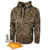 BAW Men's Shadow Grass Blades Elements Mossy Oak Heavy Duty Fleece