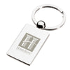 Valumark Silver Rectangle Chrome Swivel Keyring