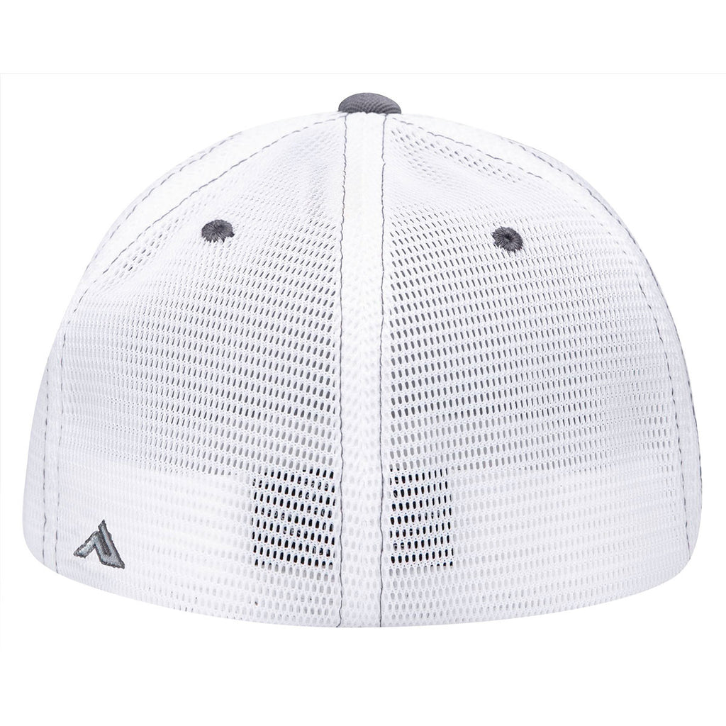 Pacific Headwear Graphite/White/Graphite Premium M2 Performance Trucker FlexFit Cap