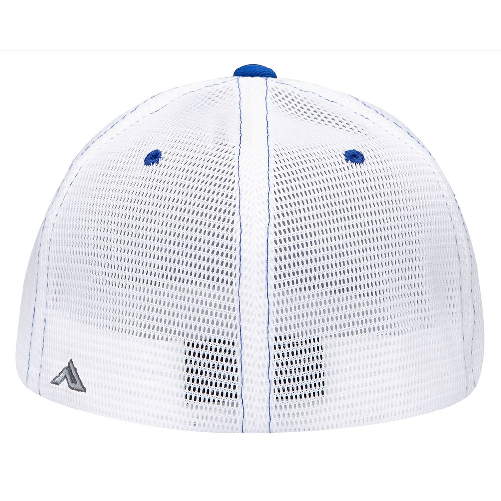 Pacific Headwear Royal/White/Royal Premium M2 Performance Trucker FlexFit Cap