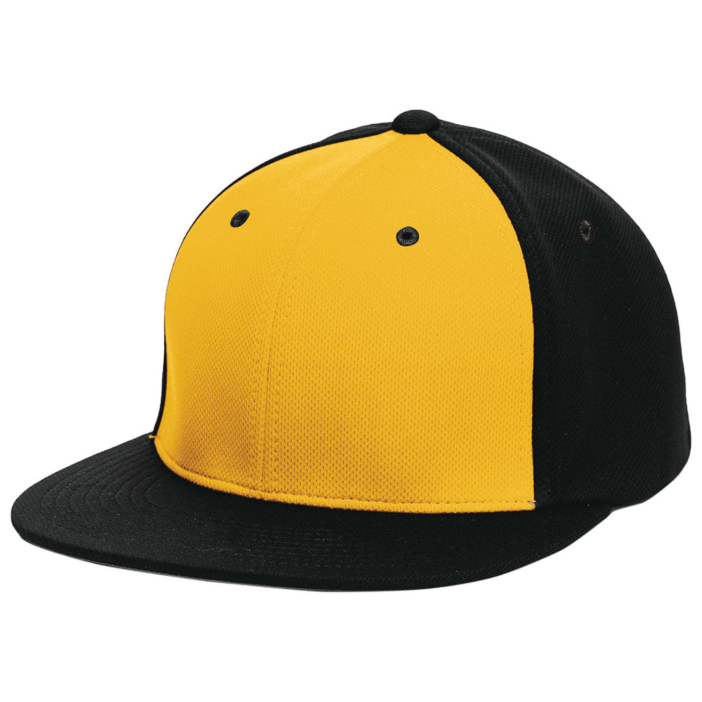 Pacific Headwear Gold/Black/Black Premium P-Tec FlexFit Cap