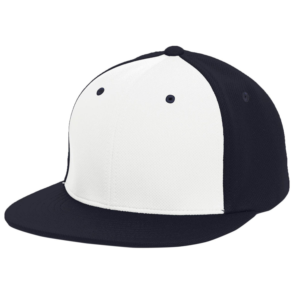 Pacific Headwear White/Navy/Navy Premium P-Tec FlexFit Cap