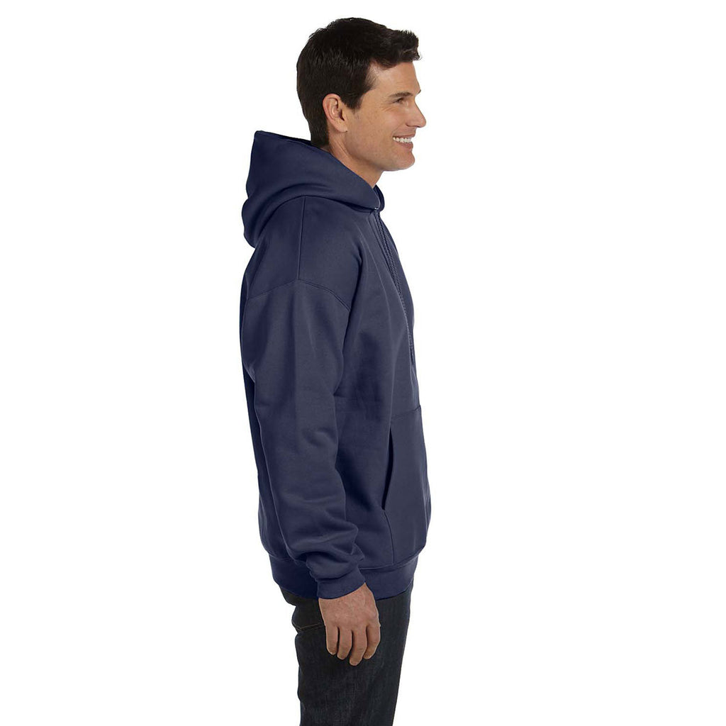 Hanes Men's Navy 9.7 oz. Ultimate Cotton 90/10 Pullover Hood