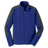 Port Authority Men's Patriot Blue/ Battleship Grey Colorblock Microfleece Jacket