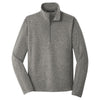 Port Authority Men's Pearl Grey Heather Microfleece 1/2-Zip Pullover