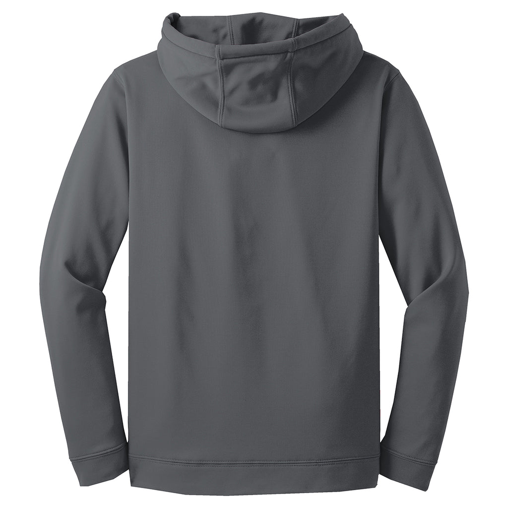 Sport-Tek Men's Dark Smoke Grey Sport-Wick Fleece Hooded Pullover