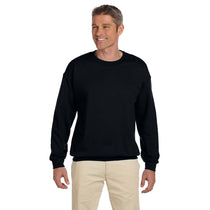 Hanes Men's Black 9.7 oz. Ultimate Cotton 90/10 Fleece Crew