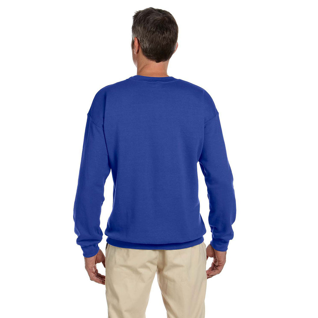 Hanes Men's Deep Royal 9.7 oz. Ultimate Cotton 90/10 Fleece Crew