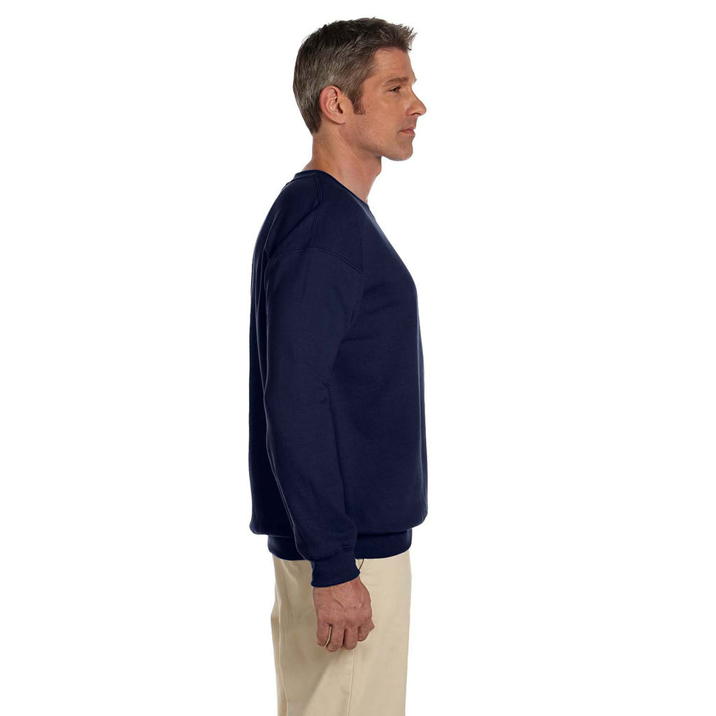 Hanes Men's Navy 9.7 oz. Ultimate Cotton 90/10 Fleece Crew