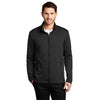 Port Authority Men's Deep Black Heather Collective Striated Fleece Jacket