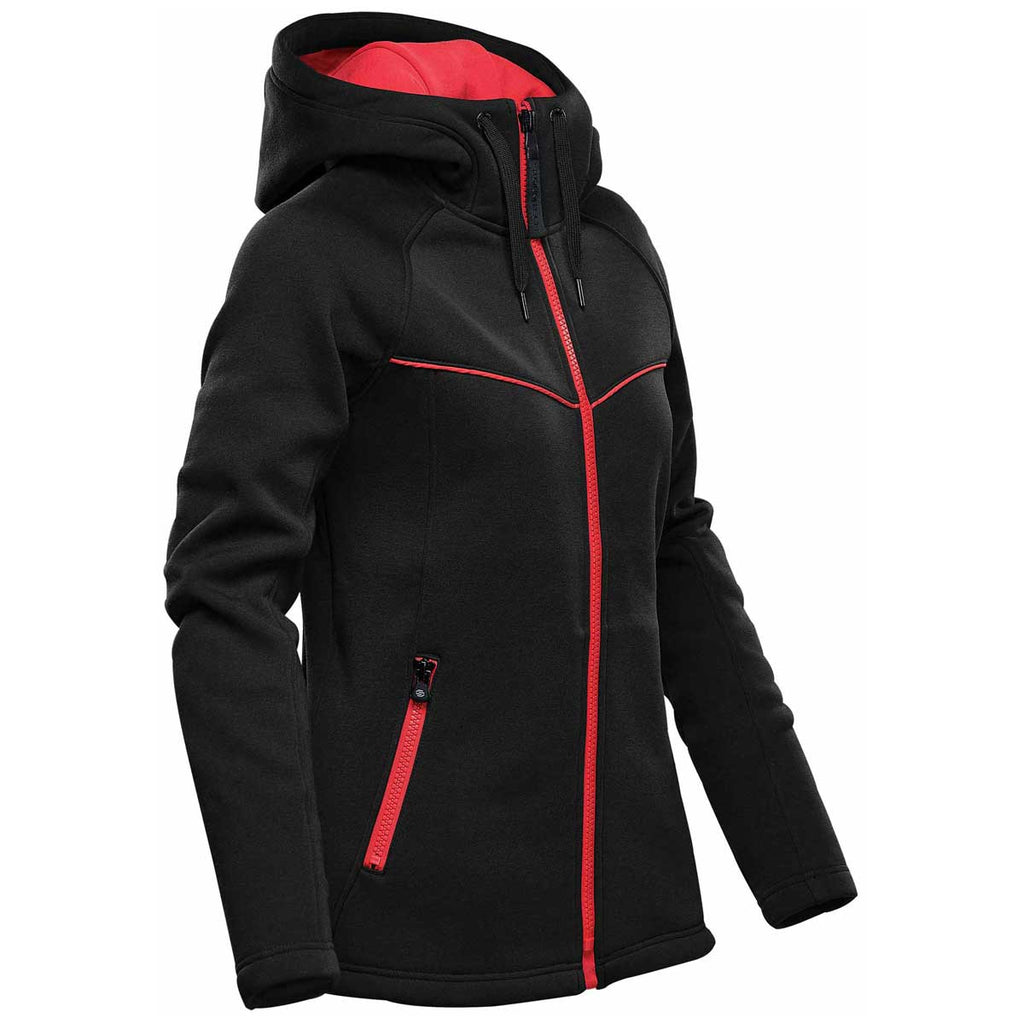 Stormtech Women's Black/Bright Red Logan Performance Hoody