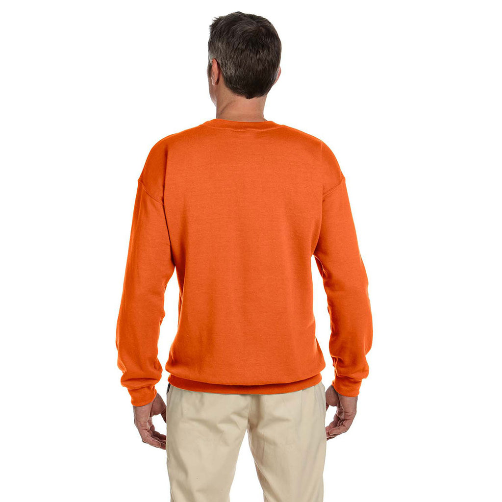 Gildan Unisex Orange Heavy Blend 50/50 Fleece Crew