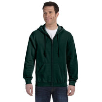 Gildan Unisex Forest Green Heavy Blend 50/50 Full Zip Hoodie