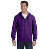 Gildan Unisex Purple Heavy Blend 50/50 Full Zip Hoodie