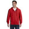 Gildan Unisex Red Heavy Blend 50/50 Full Zip Hoodie