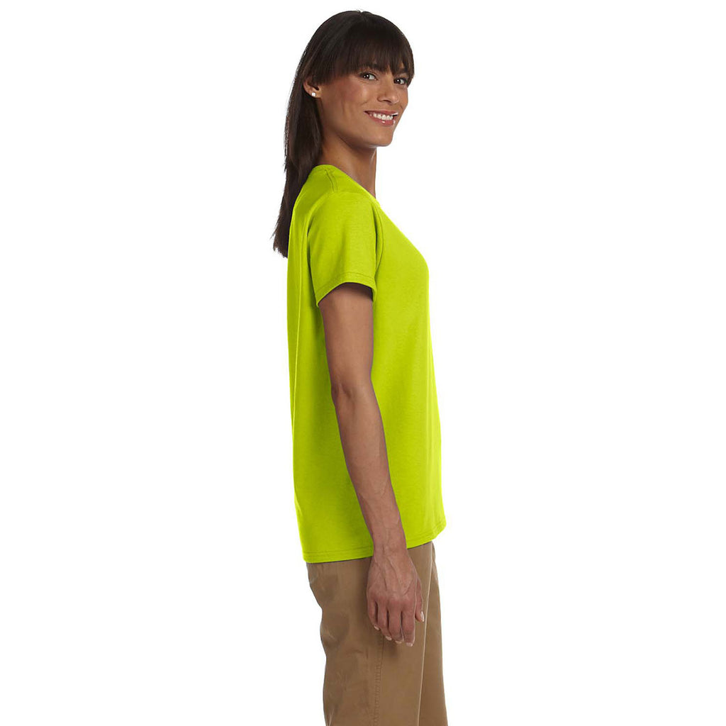 Gildan Women's Safety Green Ultra Cotton 6 oz. T-Shirt