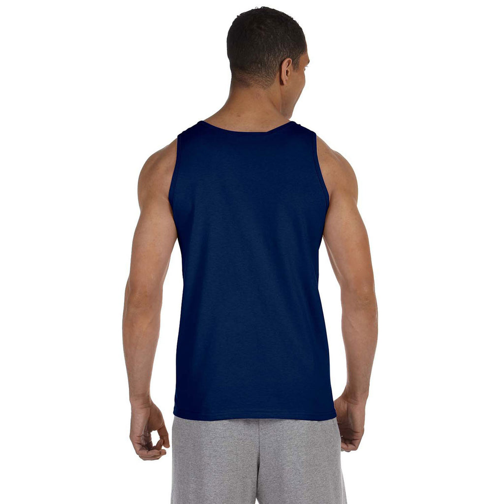 Gildan Men's Navy Ultra Cotton 6 oz. Tank