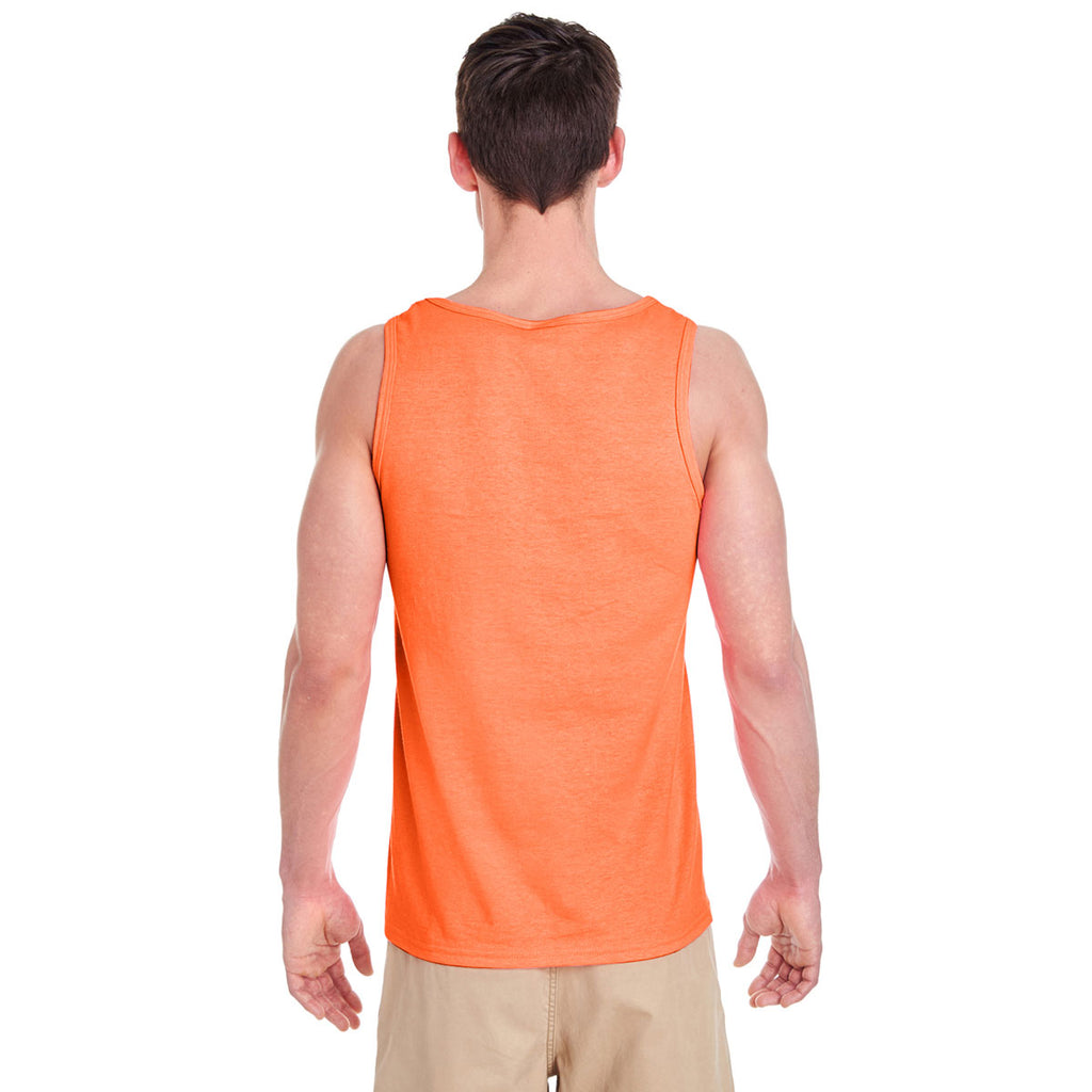 Gildan Men's Orange Heavy Cotton 5.3 oz. Tank