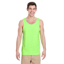 Gildan Men's Neon Green Heavy Cotton 5.3 oz. Tank