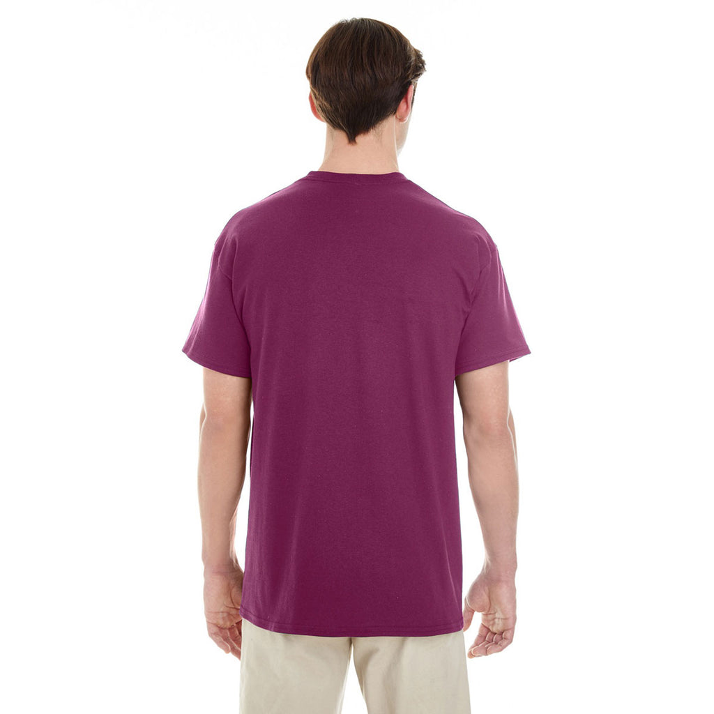 Gildan Men's Maroon Heavy Cotton 5.3 oz. Pocket T-Shirt