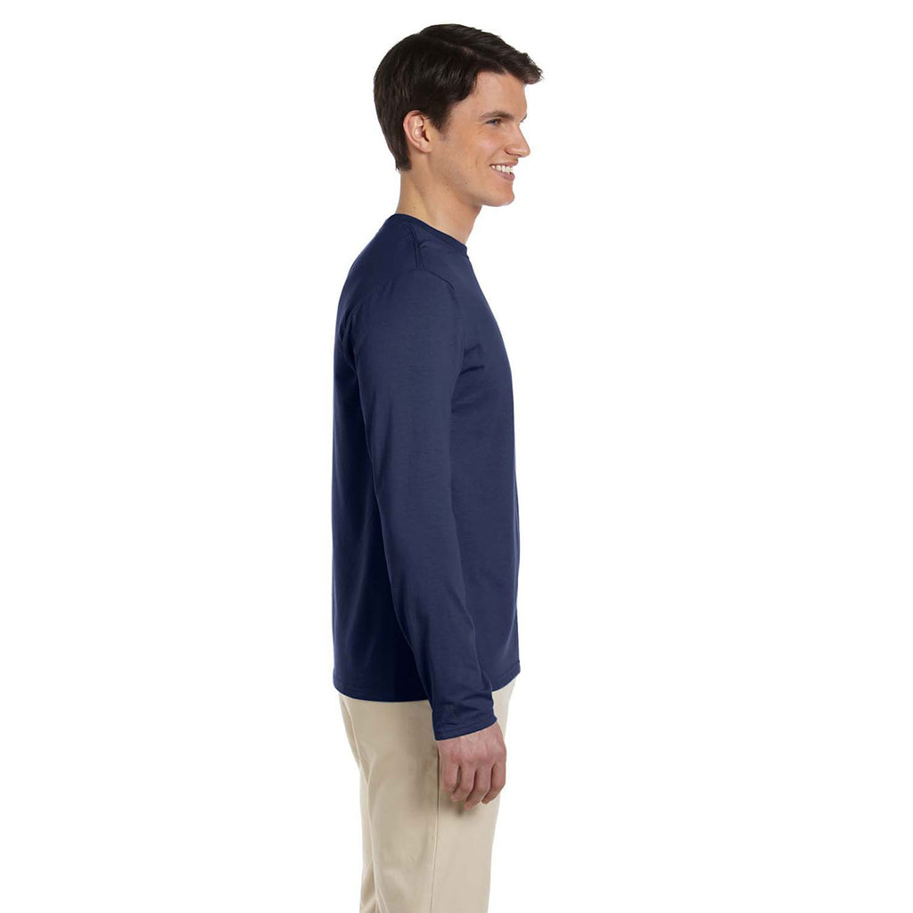 Gildan Men's Navy Softstyle 4.5 oz. Long-Sleeve T-Shirt