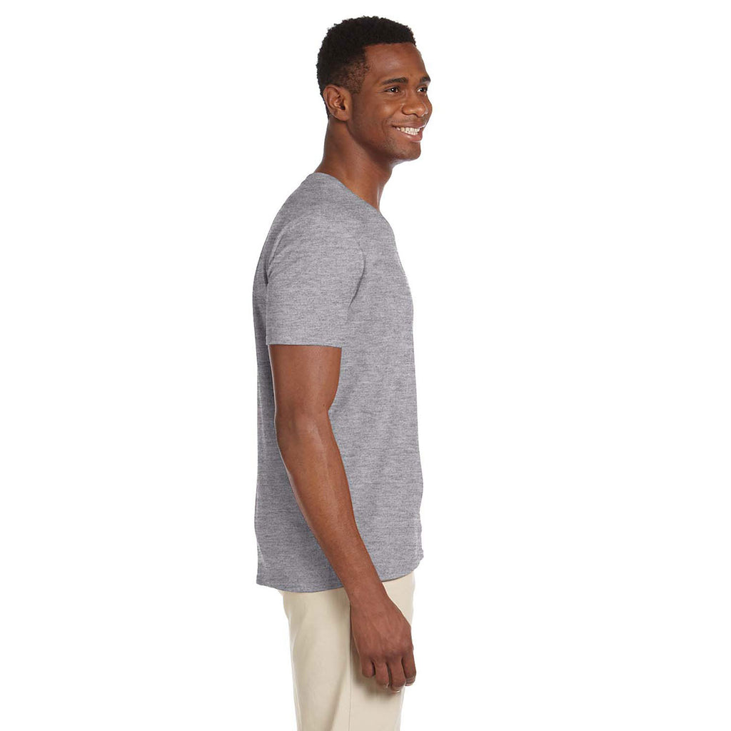 Gildan Men's RS Sport Grey Softstyle 4.5 oz. V-Neck T-Shirt