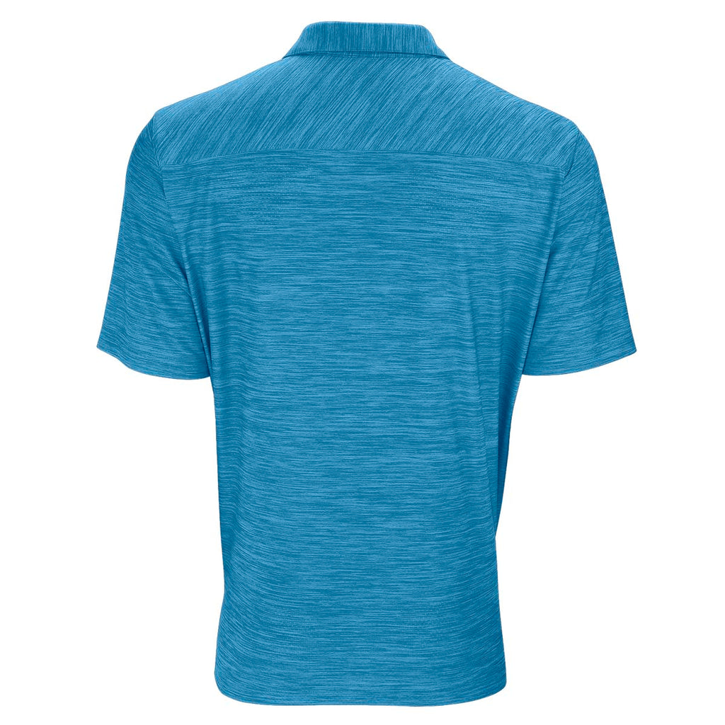 Greg Norman Men's Atlantic Blue Heather Play Dry Solid Polo