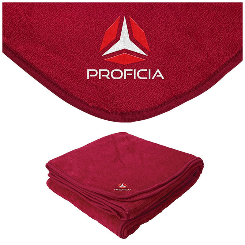 Logomark Red Brookshire Micro-Plush Blanket