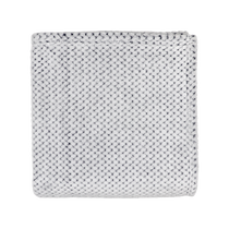 Zusa White with Charcoal Plush Siesta Blanket