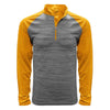 Levelwear Men's Heather Grey/Gold Vandal Quarter Zip