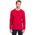 Fruit of the Loom Men's True Red ICONIC Long Sleeve T-Shirt