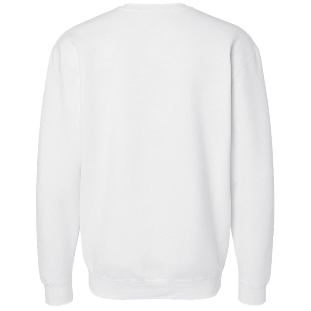 Independent Trading Co. Men's White Heavyweight Crewneck Sweatshirt