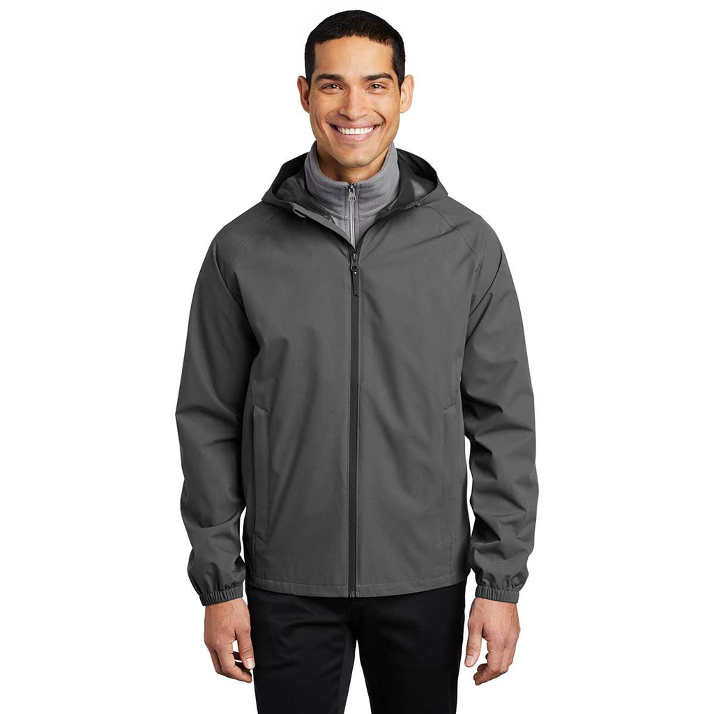 Port Authority Men's Graphite Grey Essential Rain Jacket