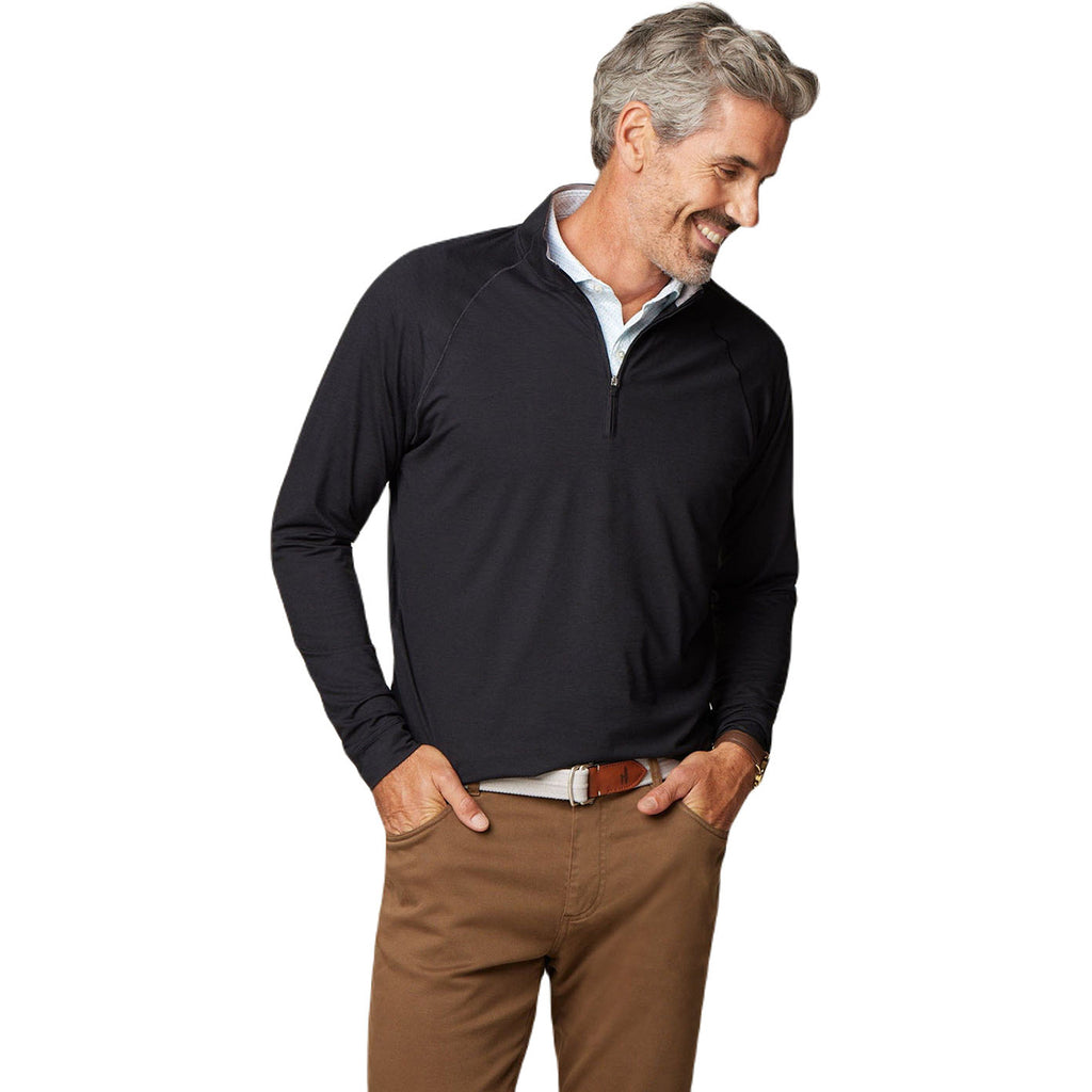 Johnnie-O Men's Black Freeborne Performance 1/4 Zip Pullover