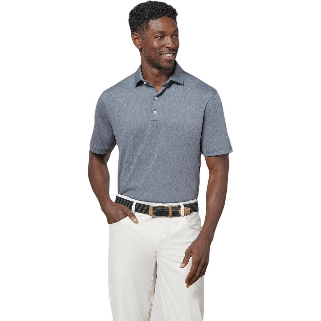 Johnnie-O Men's Heather Black Birdie Solid Jersey Performance Polo