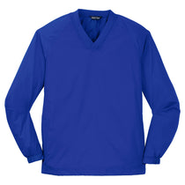 Sport-Tek Men's True Royal V-Neck Raglan Wind Shirt