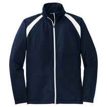 Sport-Tek Men's True Navy/White Tricot Track Jacket