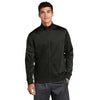 Sport-Tek Men's Black/Black Tricot Track Jacket