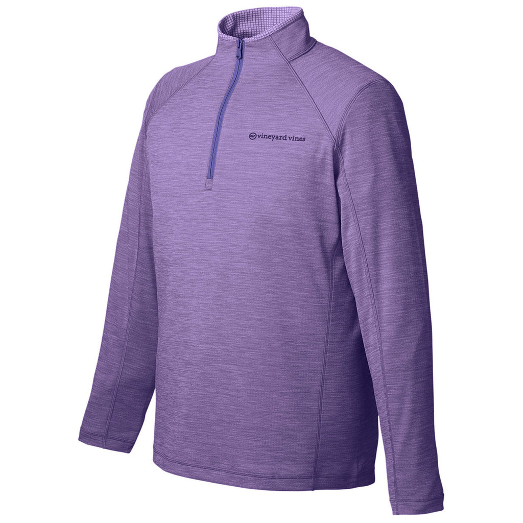 Vineyard Vines Men's Collegiate Purple Sankaty Quarter-Zip Pullover