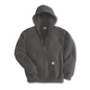 Carhartt Men's Tall Charcoal Heather Midweight Hooded Zip Front Sweatshirt